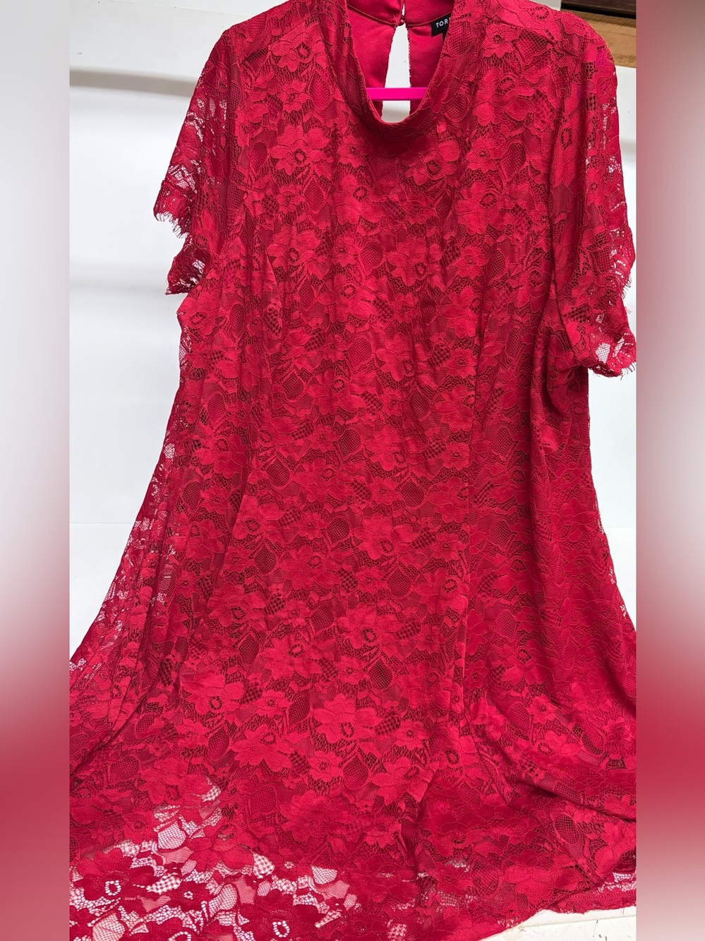 torrid Red Lace Short Sleeve Nightdress